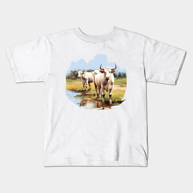 Farm Cow Art Kids T-Shirt by zooleisurelife